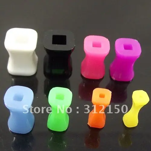 

120pcs Free Shipping 6 sizes Wholesale colorful square Acrylic Ear Taper Stretchers Ear Plugs UV Piercing Jewelry Flesh Tunnel