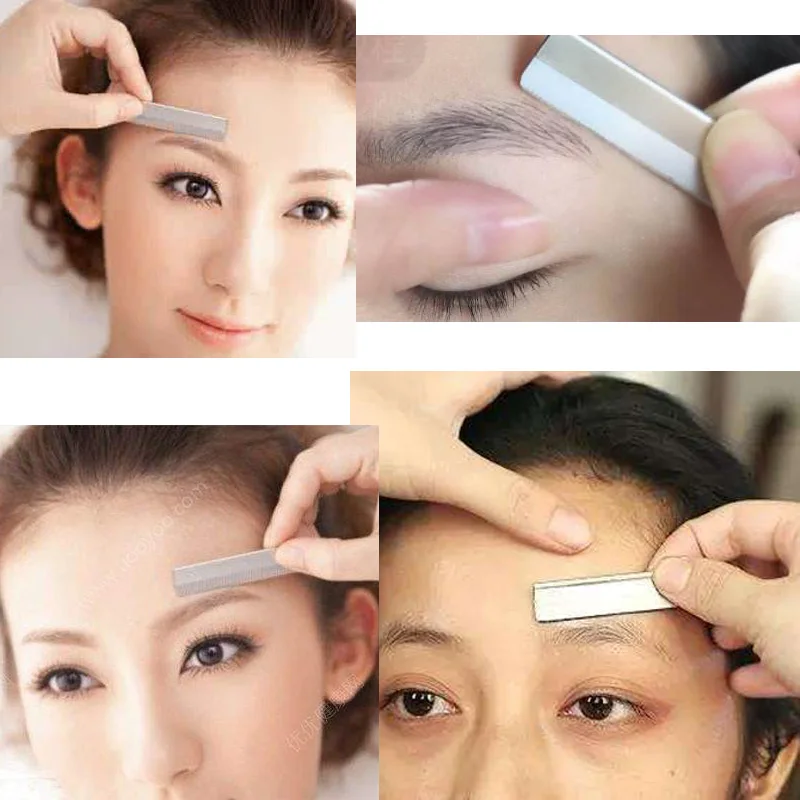 

10pcs Eyebrow Trimmer Makeup Knife Scraping Eyebrow Razor Finishing Sharp Stainless Steel Blade Makeup Tools