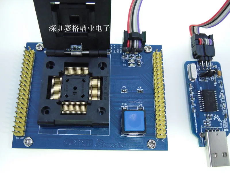 Оригинальный Freescale IC тестовое сиденье MC9SXS128MAA mc9s12xs128 горящая программа QFP80 гнездо