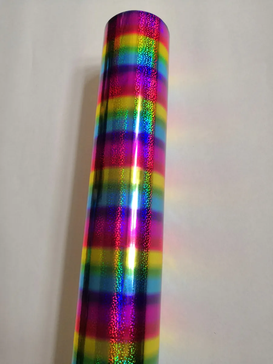 Holographic foil hot stamping foil colorful little dot pattern hot press on paper or plastic 64cm x120m