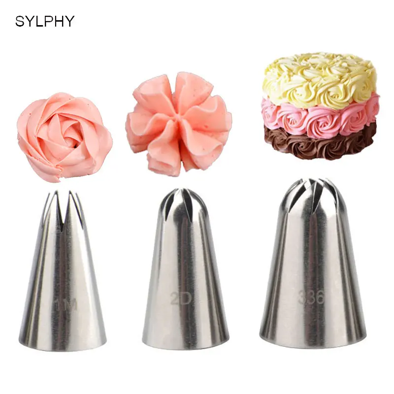 SYLPHY#1M# 2D#336 Набор насадок для торта, крема для украшения глазури, Кондитерские насадки, инструмент для украшения кексов, формы для выпечки