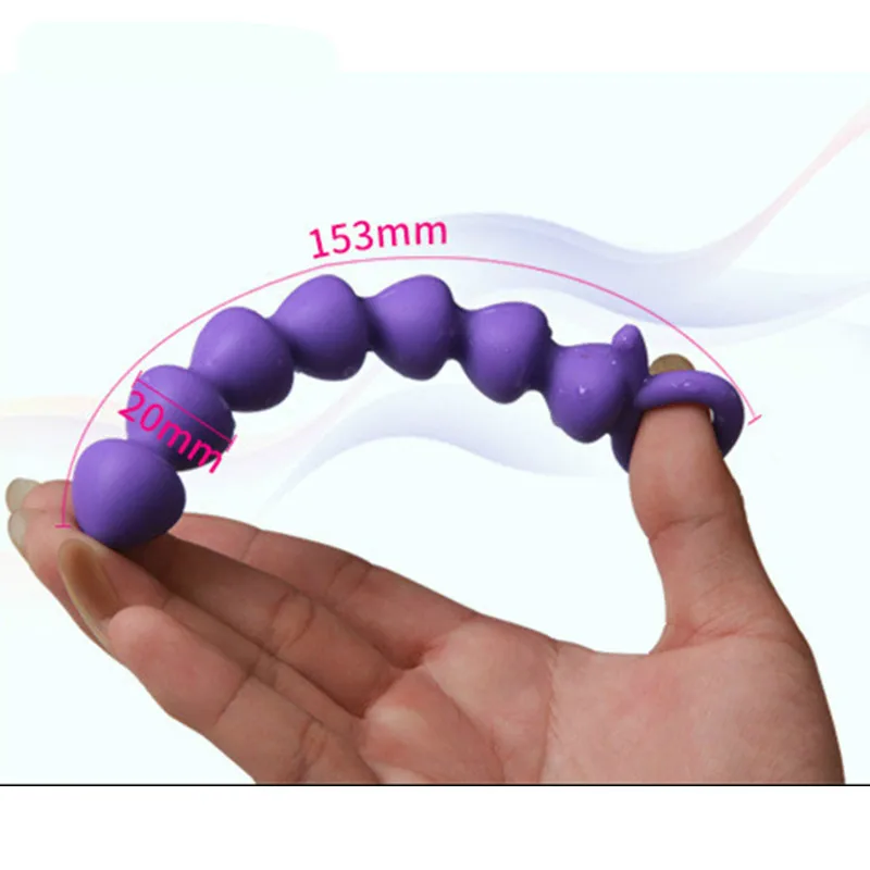 Анальная пробка с бусинами для начинающих гибкий анальный стимулятор 4 разных