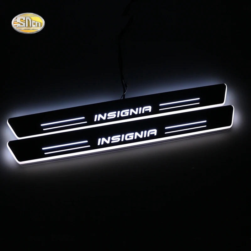 

SNCN LED door sill for Opel Vauxhall Insignia 2014 2015 2016 Led moving light door scuff plate welcome pedal light accessories