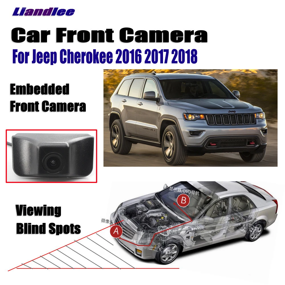 Liandlee AUTO For Jeep Cherokee 2016 2017 2018 Front View Camera Grill Embedded ( Not Reverse Rear Parking CAM ) | Автомобили и