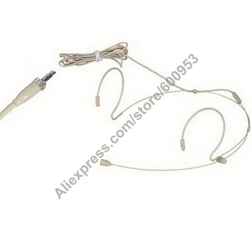 

MICWL Beige Omnidirectional Headset Microphone For Sennheiser EW100 300 500 G1 G2 G3 SENHD01 Head Headworn Mic