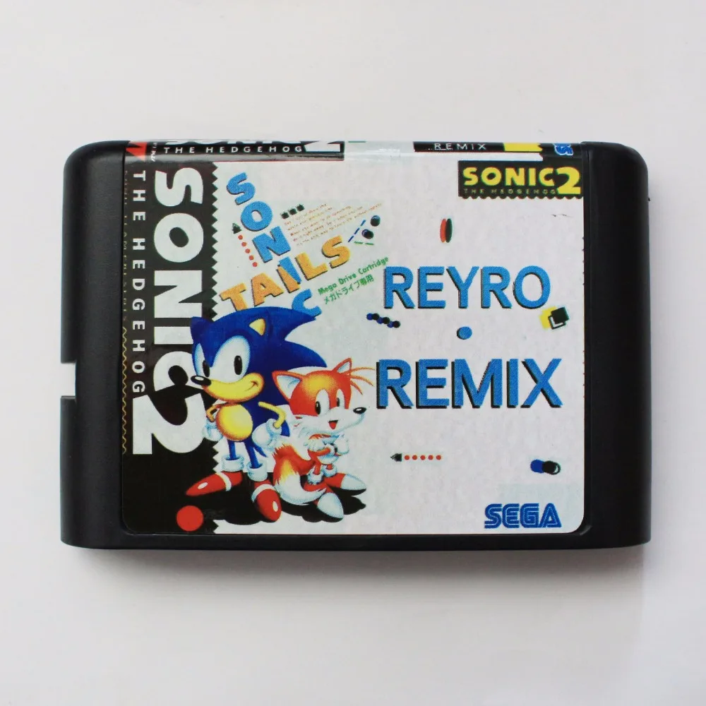 Звуковая 2 Ретро Remix 16 бит SEGA MD игровая карта для Sega Mega Drive Genesis|sega md game card|sonic 2sega games |