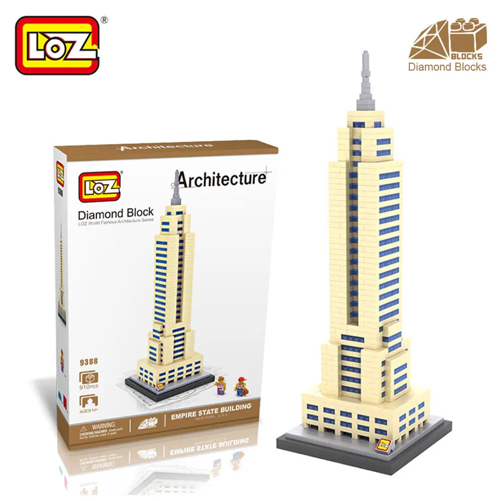 Mr. Froger LOZ Empire State Building Diamond Block всемирно известный архитектурный игрушечный кубик