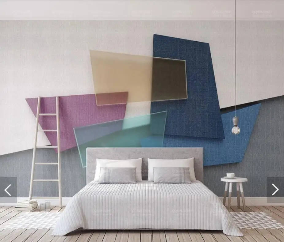 

3D Abstract Geometric Photo Wallpaper Mural Wall Paper Rolls for Living Room Home Wall Art Painting Papel De Parede Wall Decor