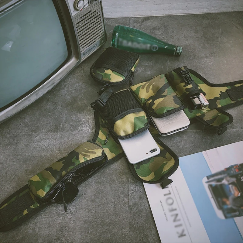 

2019 Fashion Fanny Waist Packs Unisex Hip-Hop Waist Bag Tactical Chest Bag Multi-Function Crossbody Bags