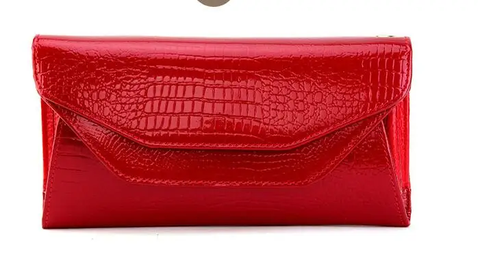 Брендовая женская сумка ASNK кожаная через плечо с крокодиловым узором вечерний