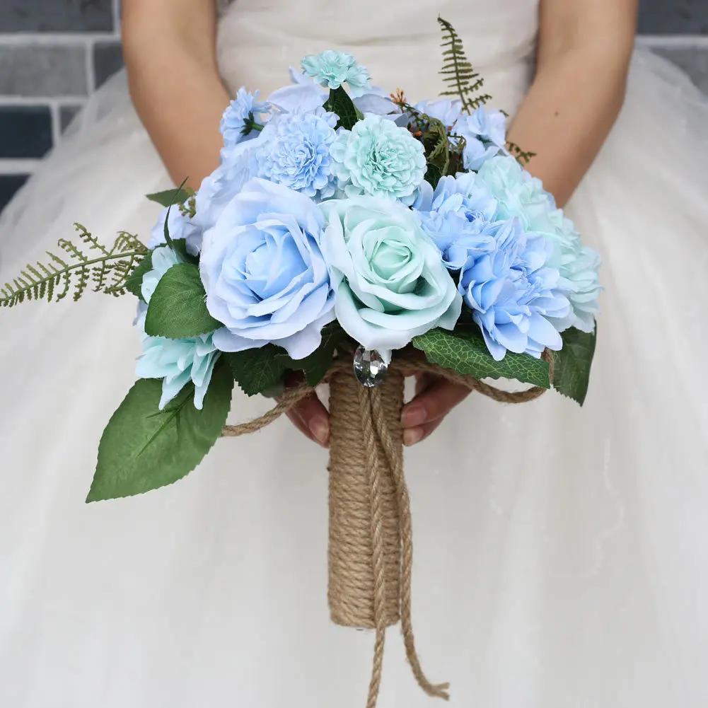 Свадебные букеты синие цветы для женщин аксессуары невесты Свадебный букет