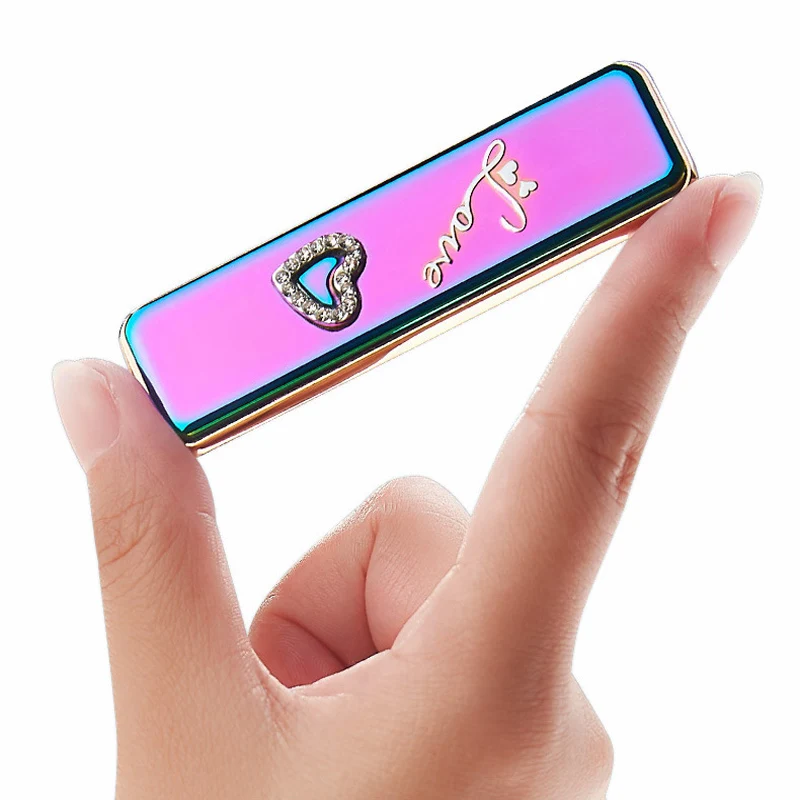 Мини USB заряжаемая дуговая Зажигалка Ветрозащитная Бездымная беспламенная