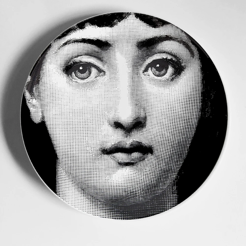 Креативные тарелки иллюстрация чистого черного и белого цвета подвесные блюда