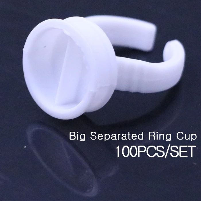 100 шт белый пластиковый одноразовый Перманентный макияж бровей губ контейнер для