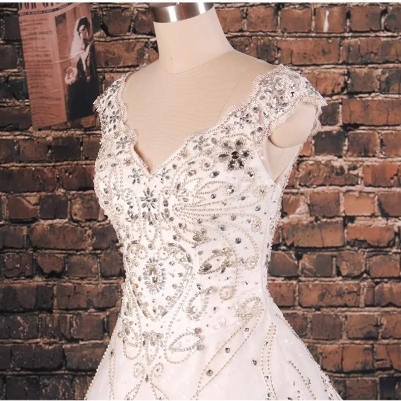Vestido де Noiva 2016 новинка роскошная линия кружева свадебные платья с обширными