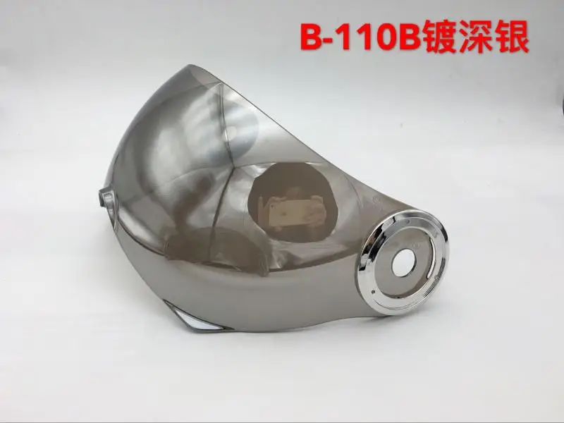B-110B silver dark BEON B-110 B-110A B-110B мотоциклетный шлем козырек объектив PC материал шлем зеркало Женский шлем, защищающий от УФ излучения объектив - Цвет: B-110B silver dark