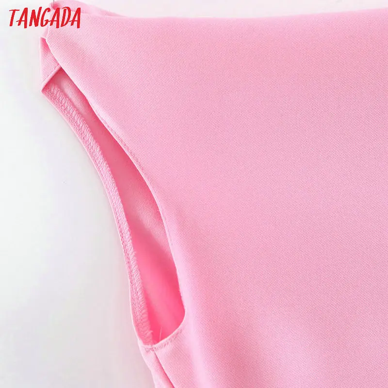 Tangada розовый топ летний топ плиссированная футболка плиссированный топ в складку плиссе дизайнерский топ SL270