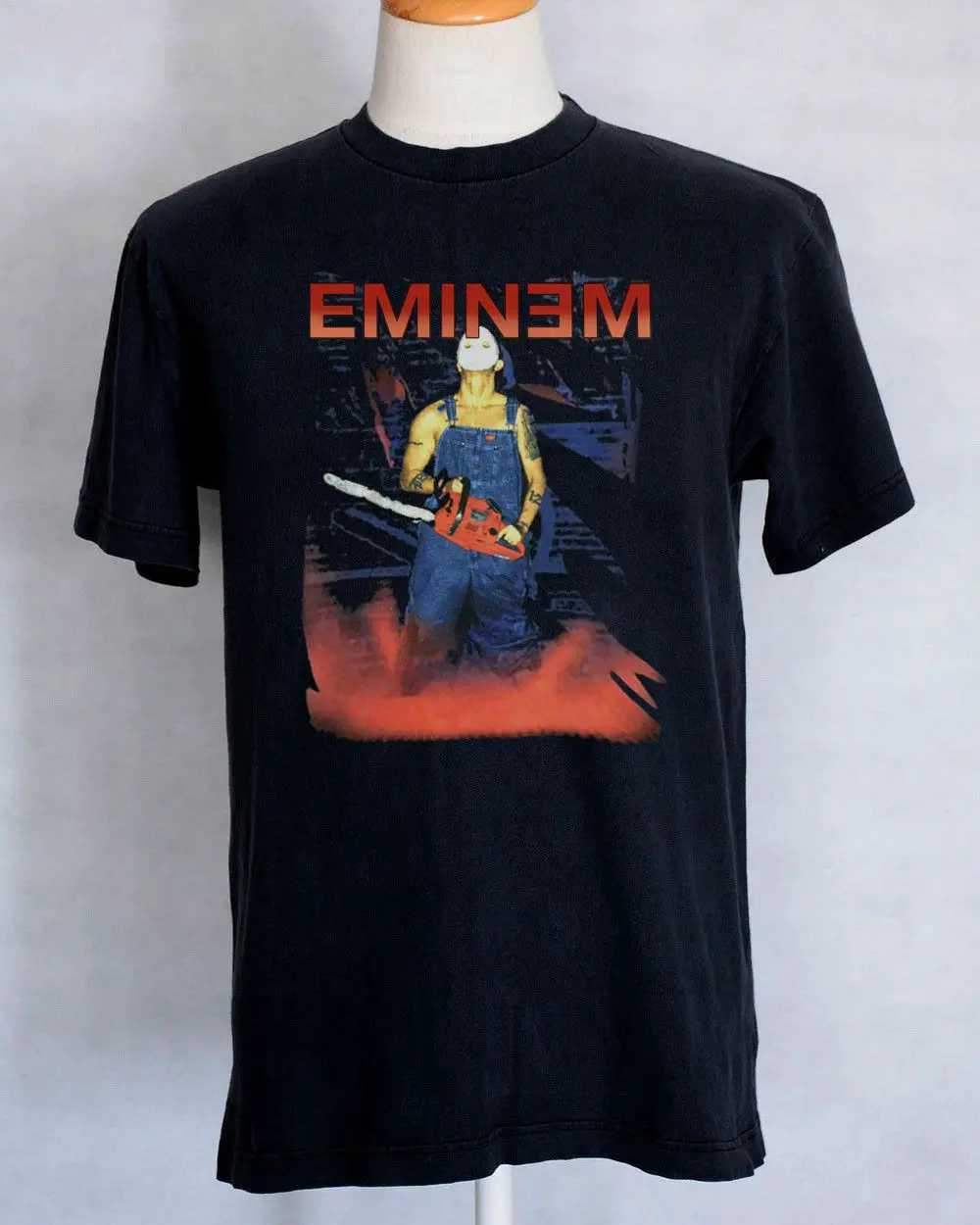 Винтажная футболка Eminem Anger Manager Tour 2000 vtg Slim Shady Jason Mask @ Модная хлопковая с короткими