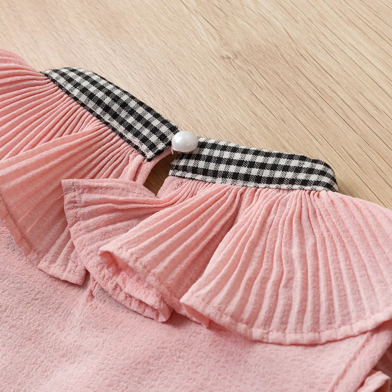 2019 girls clothes sets summe new children fashion cotton sleeveless tops+plaid shorts 2pcs suits for kids casual clothing | Детская