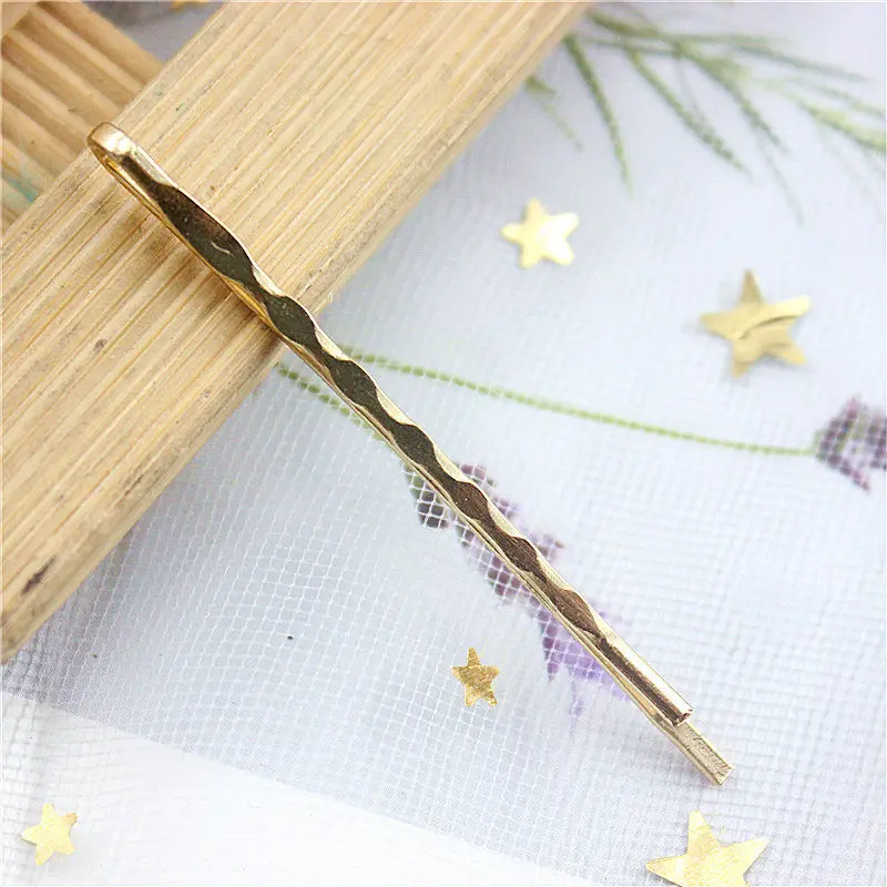 9-10pcs-5.4CM Nuevo mujeres nignas Linda Aleacion de perlas geometricas de color dorado pinzas para el cabello заколки очаровательные horqui - Цвет: 9-10pcs-5.4CM