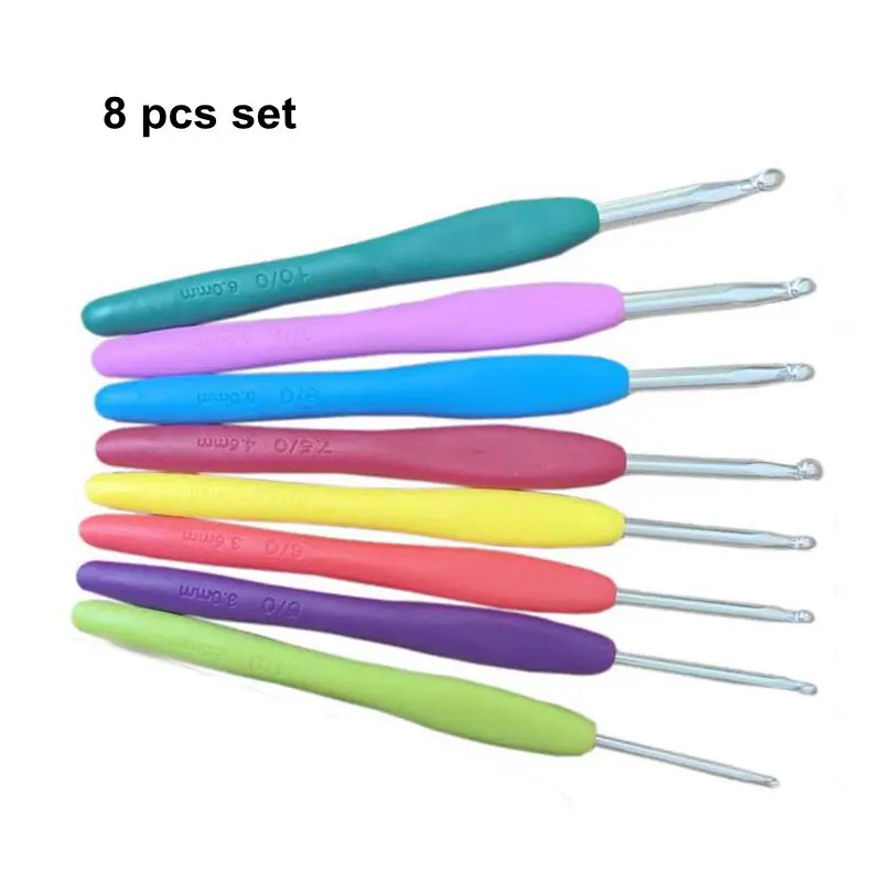 9 шт. смешанные металлические TPR алюминиевые спицы для вязания крючком hooktextile набор для ткацких лент DIY инструмент для вязания
