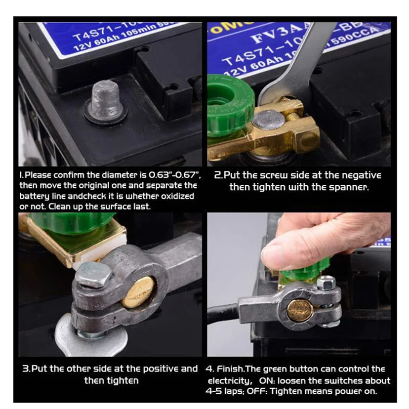 Автомобильный Мотоциклетные батареи терминала ссылка Quick Cut off переключатель