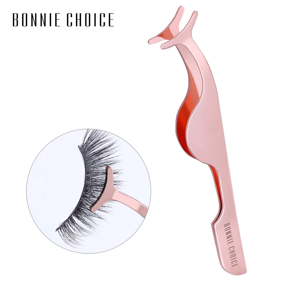 BONNIE CHOICE 1 Pc Rose Gold False Eyelash Tweezer Extension Remover Clip Applicator Tool | Красота и здоровье