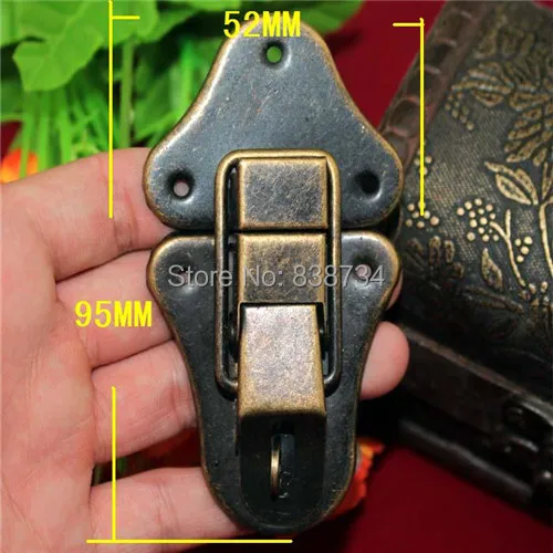 

10pcs 95x52mm steel with bronze color door hasp wooden box hasp