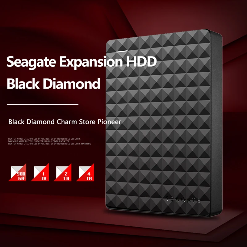 Портативный внешний жесткий диск Seagate 3 0 дюйма 1 ТБ 2 4 USB 5|Внешние жесткие диски| |