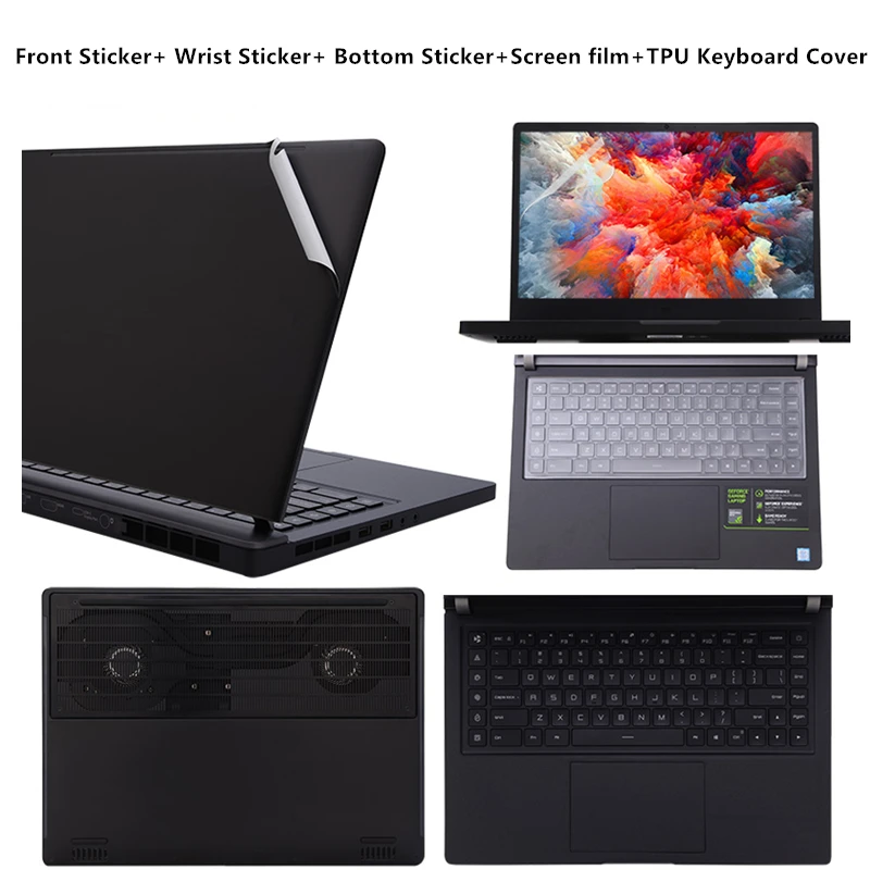 Black 3 Черная наклейка для ноутбука Xiaomi mi Ga mi ng notebook 15,6 дюймов Полностью Виниловая наклейка для ноутбука чехол для Xiao mi Game Book 15,6 - Цвет: Black 3