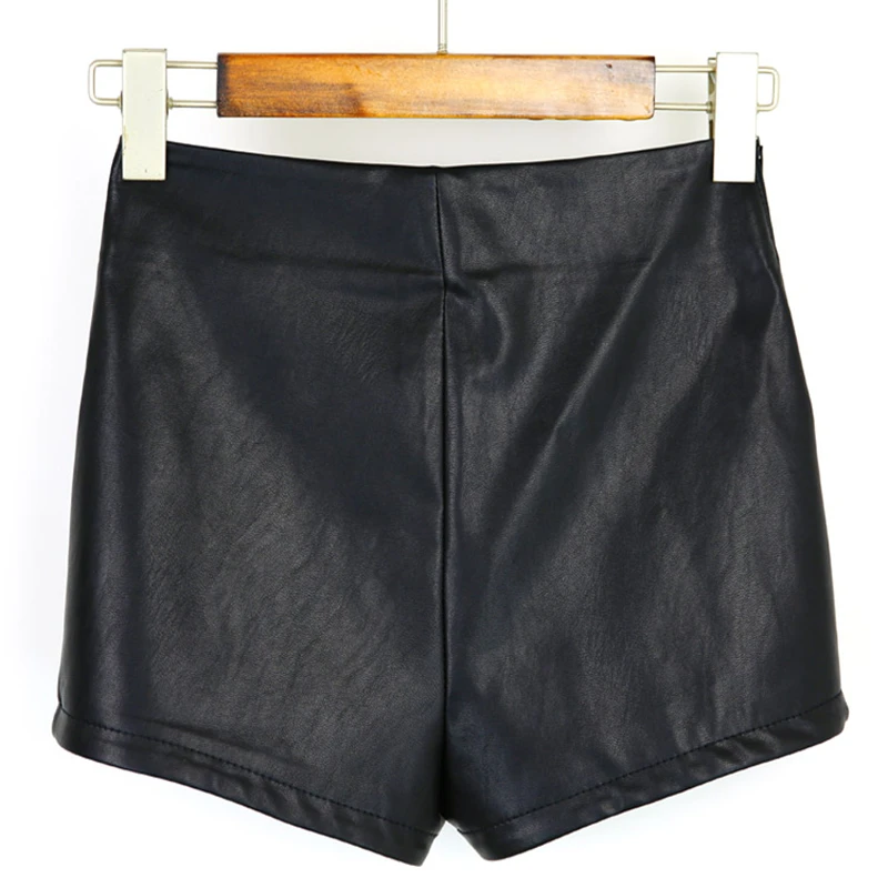 Женские шорты из искусственной кожи Осенние Сексуальные облегающие с высокой