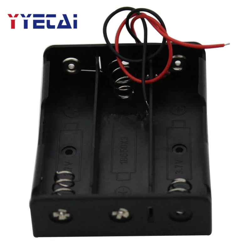 Черный пластиковый контейнер для хранения батарей YongYeTai 3x4x18650 чехол чехла 3 4