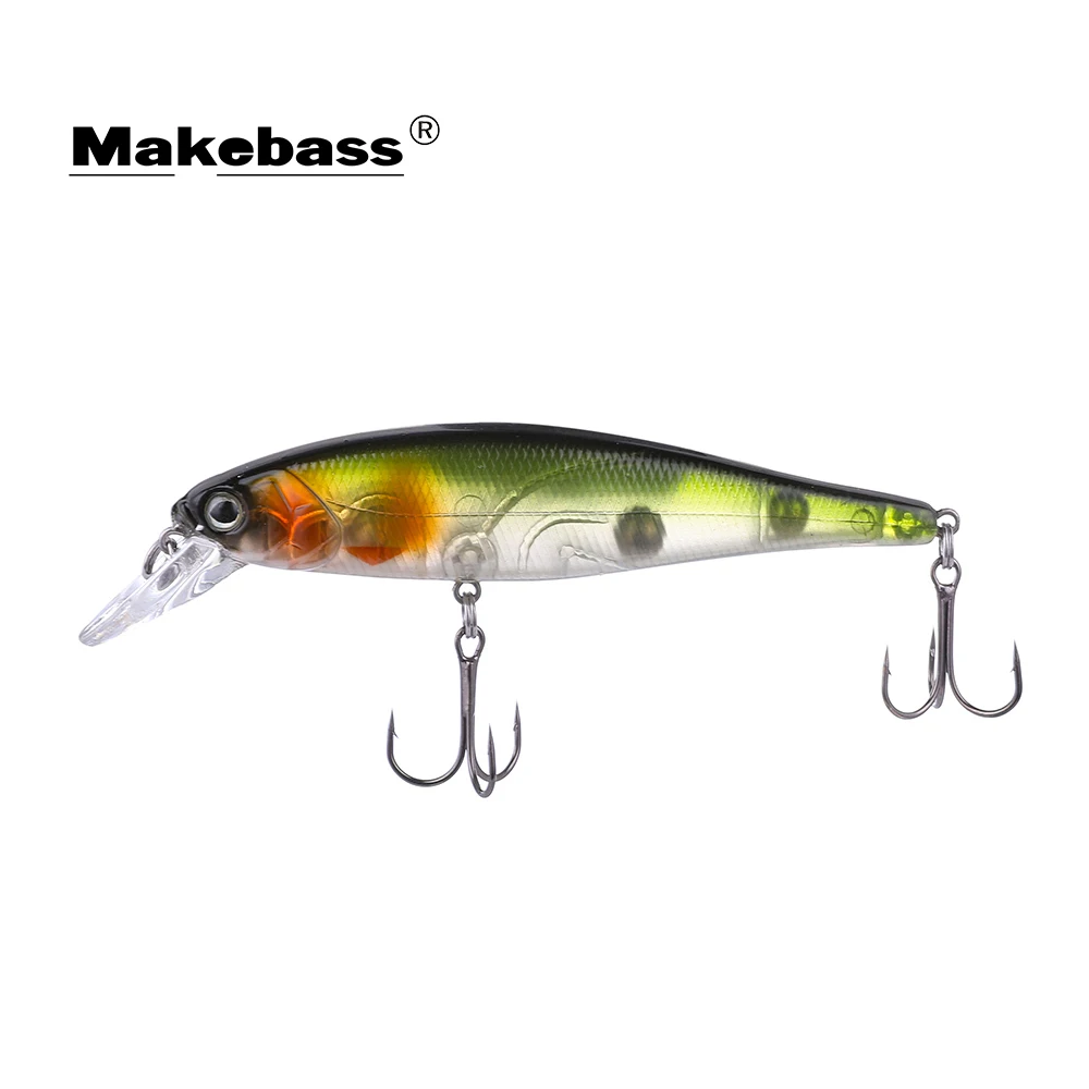 

MAKEBASS Jerkbait Minnow Suspending Fishing Lures 3.9in/0.58oz Artificial Hard Baits Fishing Tackle for Professional Anglers
