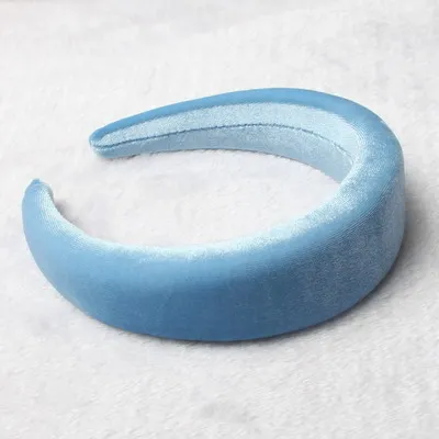 blue Толстые бархатные неоновые повязки для волос, аксессуары для волос, повязка на голову, модный головной убор, 4 см широкие пластиковые повязки для волос для женщин - Цвет: blue