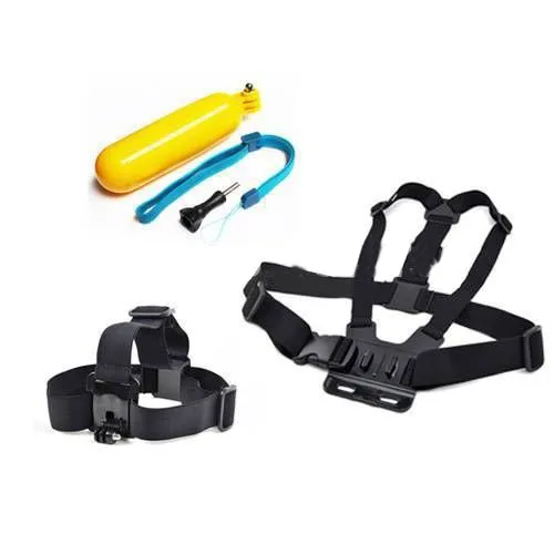 Аксессуары для Gopro 3 в 1 комплект эластичный ремешок на голову + нагрудный ремень