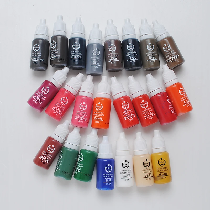 2 шт. настоящий красный Перманентный макияж для бровей губ пигмент Косметическая