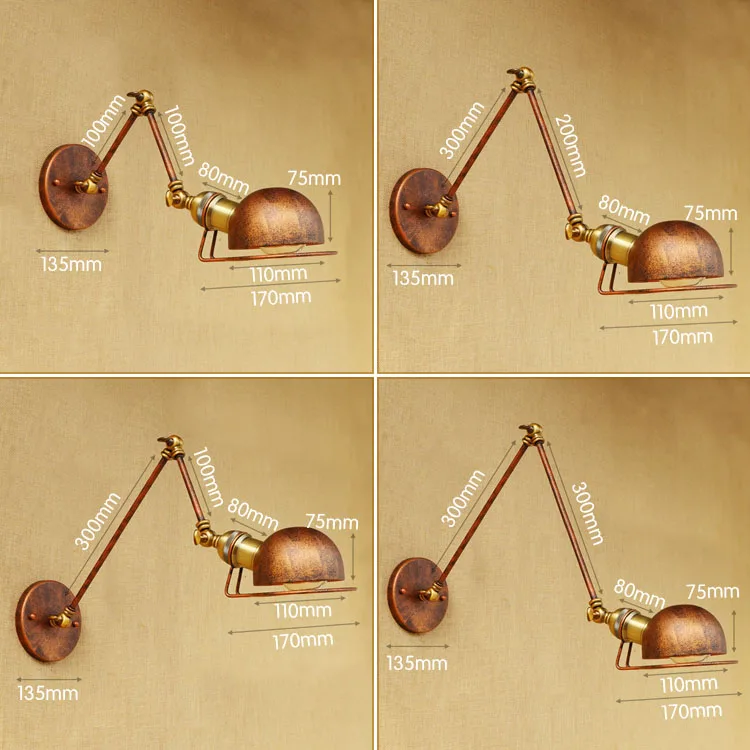 IWHD Лофт ретро винтажный настенный светильник светильники Свинг настенная лампа