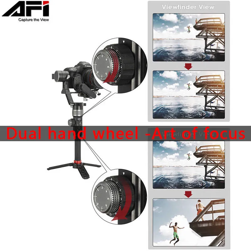 AFI D3 Стабилизатор камеры Gimbal Soporte ручные Gimbals 3 осевой видео устойчивый для DSLR Canon D5