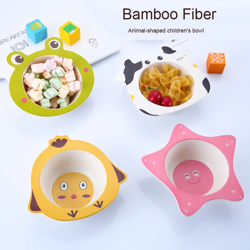 Миски из натурального бамбукового волокна для младенцев тарелка кормления детей