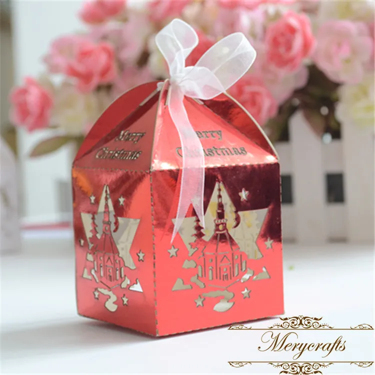 Hot christmas gifts laser cut decorative invitation white magnetic gift box | Дом и сад