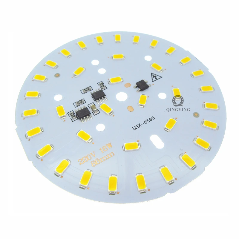 10 шт. ac 220 В светодиодный pcb SMD5730 3 Вт 5 Вт 7 Вт 10 Вт 12 Вт 15 Вт 18 Вт 24 Вт интегрированный ic драйвер белый/теплый белый светодиодный светильник