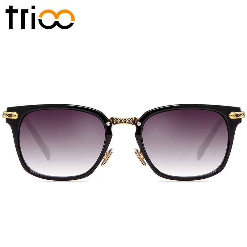 Мужские солнцезащитные очки TRIOO золотистые металлические классные для мужчин