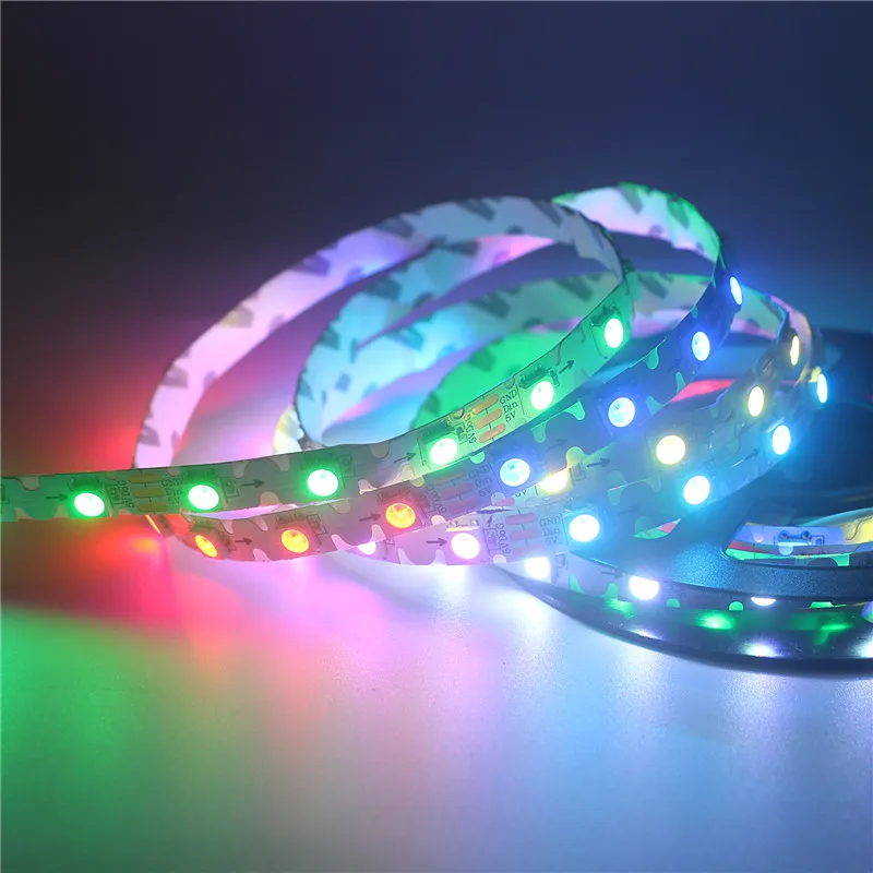 S форма Светодиодная лента Адресуемая WS2812B 3535 SMD 48 60LED/m изгиб 5 мм 8 гибкий свет для