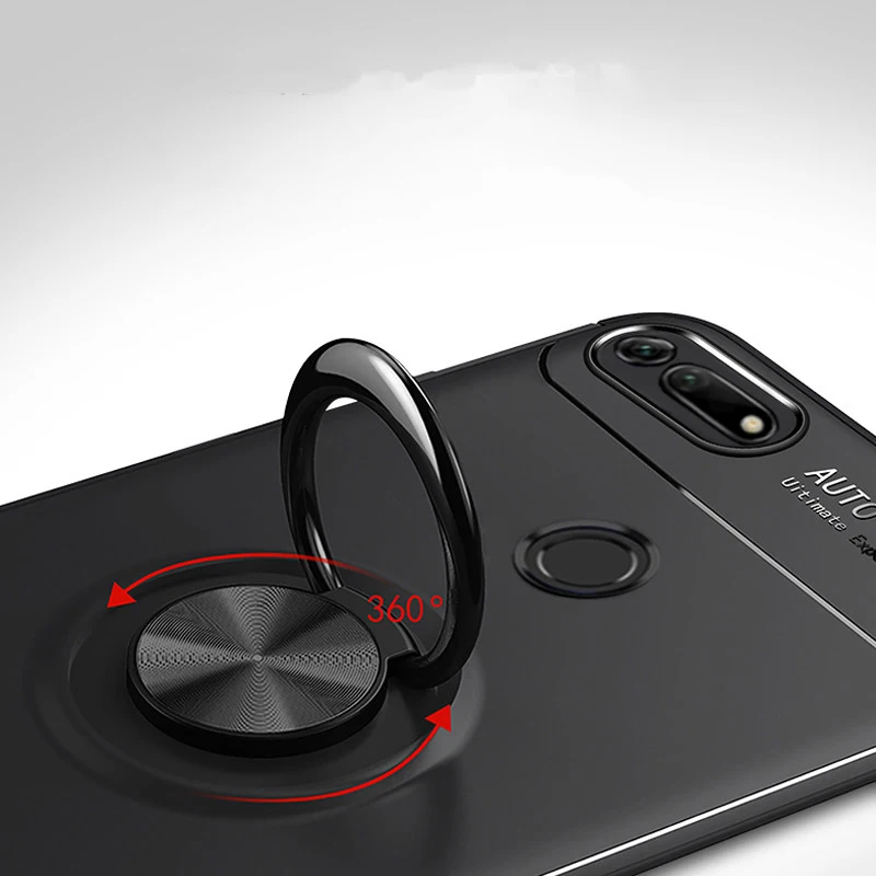 Чехол для huawei Honor V20, силиконовый автомобильный держатель, магнитный, с кольцом на палец, с подставкой, ТПУ, противоударный чехол для huawei Honor View 20, V20, чехол