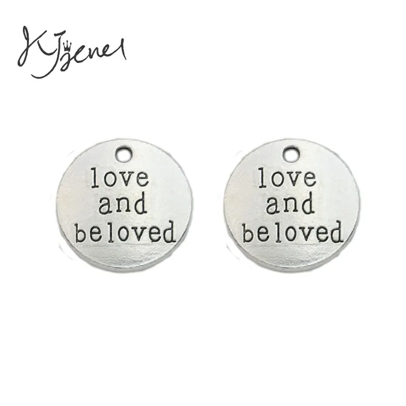 KJjewel тибетская Посеребренная Любовь и любимые амулеты подвески подходит браслет