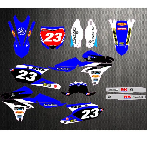 Number 23 Индивидуальные номер Gloss Team графика и фоны наклейка Стикеры для YAMAHA YZ250F yzf250 YZ 250F YZF 250 - Цвет: Number 23