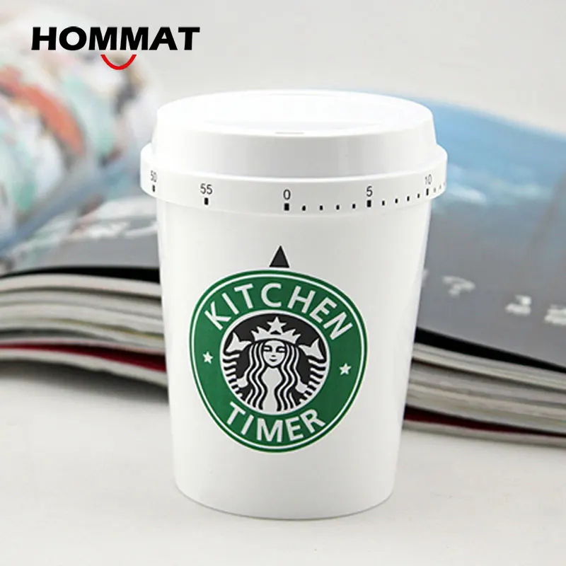 Новинка Забавные кофе форма чашки механические дома Кухня Таймер пособия по