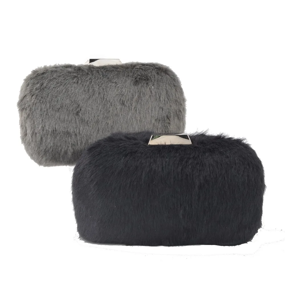 

XIYUAN Autumn/Winter Women Small wool Clutch Chain Shoulder Bags Ladies Fashion Evening Crossbody Handbag Purse messenger bags