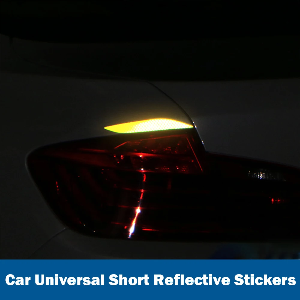 2PCS Car Reflective Stickers Motorcycle Bicycle Anti-Collision Warning Safety Sticker Water-Resistant Decorative Paster | Автомобили и