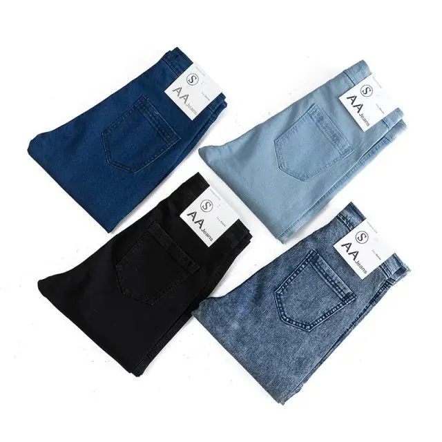 FIRSTTO Vintage High Waist Skinny Slim Jeans Stretch Legging Long Pencil Pants Fit Denim Trousers Street Women 4 Colors |